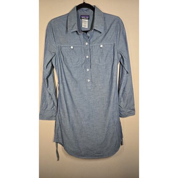 Patagonia Dresses & Skirts - Patagonia Womens Chambra Shirt Dress Denim Size 6